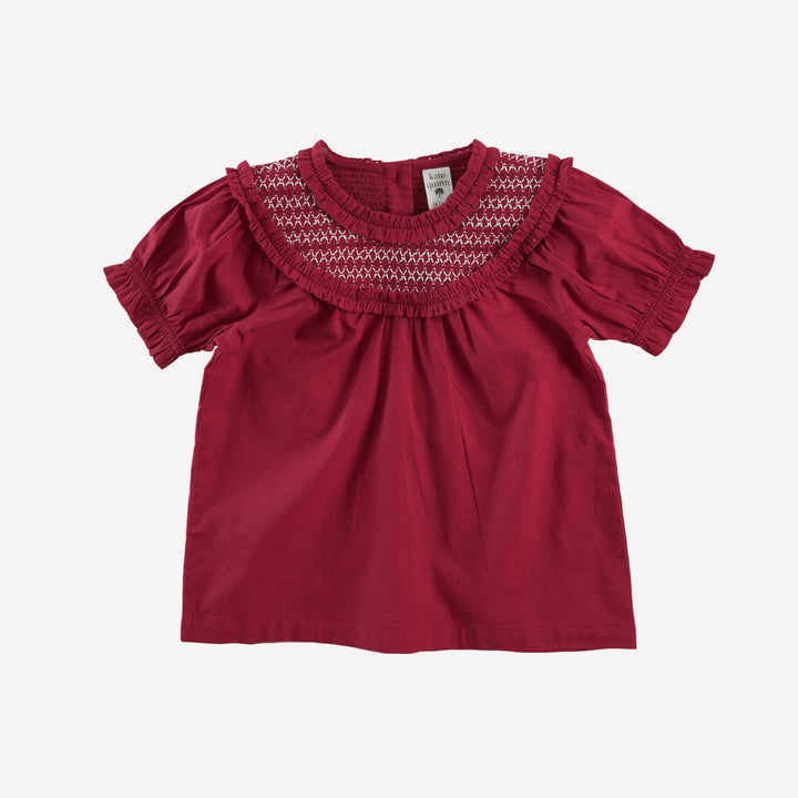 winnie top | red violet | organic cotton woven