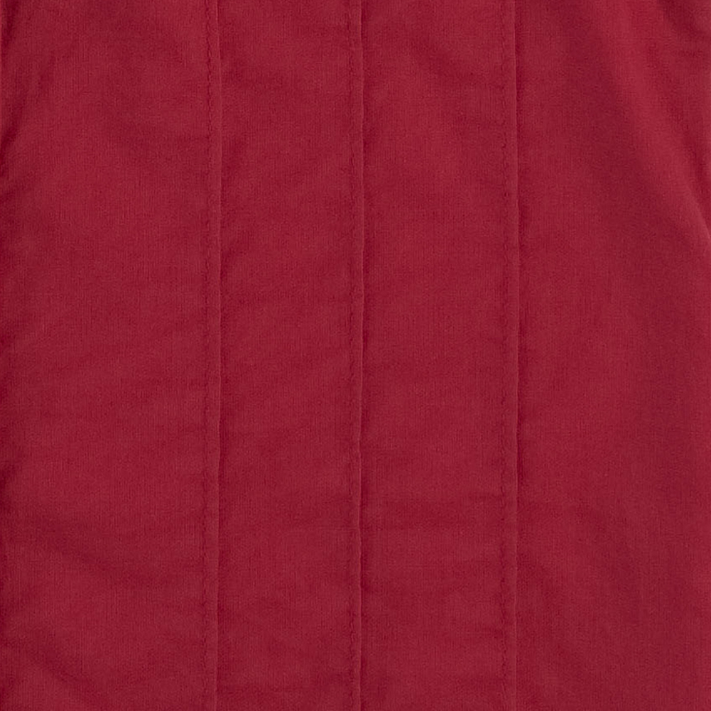 short sleeve pintuck banded collar shirt | red violet | organic cotton woven