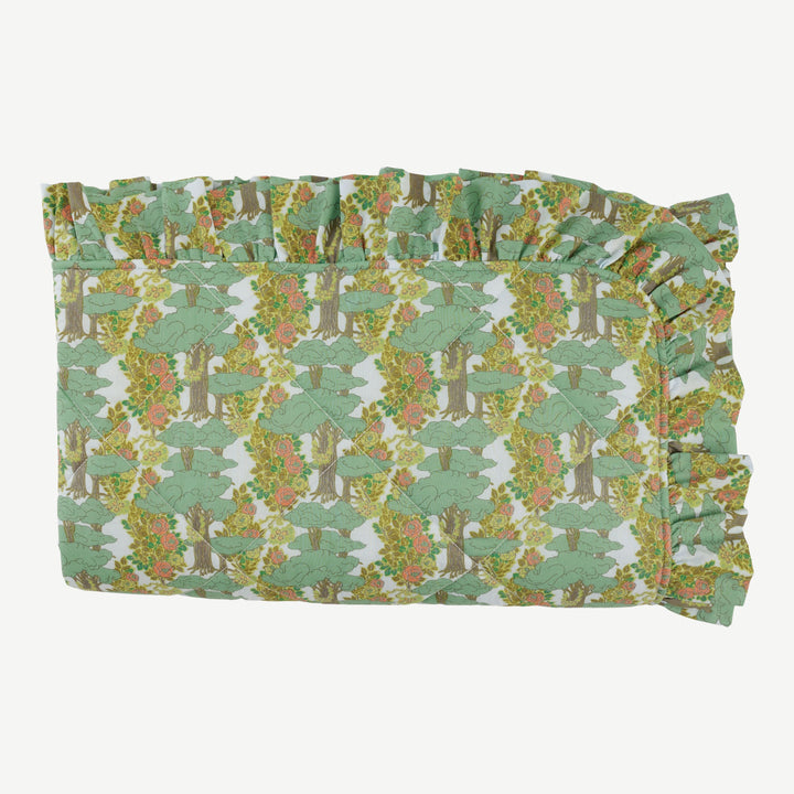 classic ruffle quilt | goldilocks morning woods | organic cotton woven