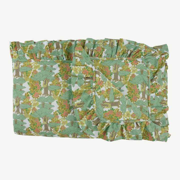classic ruffle quilt | goldilocks morning woods | organic cotton woven