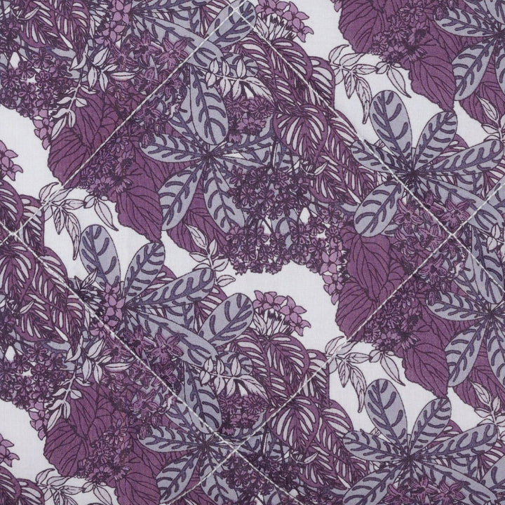 classic ruffle quilt | grape goldilocks floral | organic cotton woven