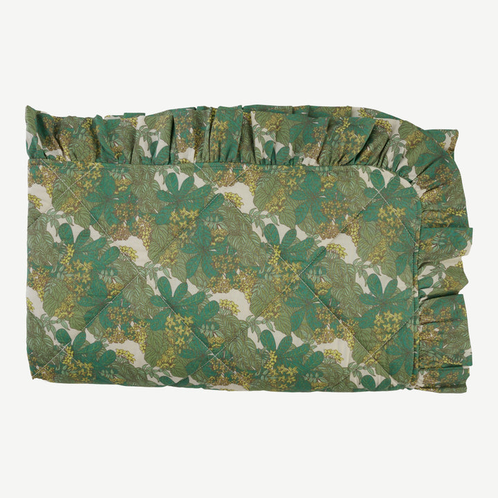 classic ruffle quilt | endive goldilocks floral | organic cotton woven