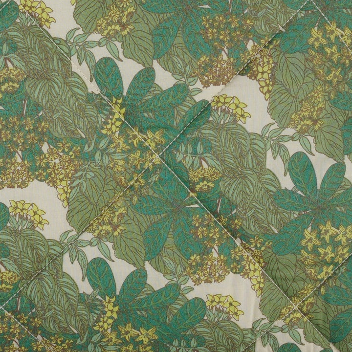 classic ruffle quilt | endive goldilocks floral | organic cotton woven