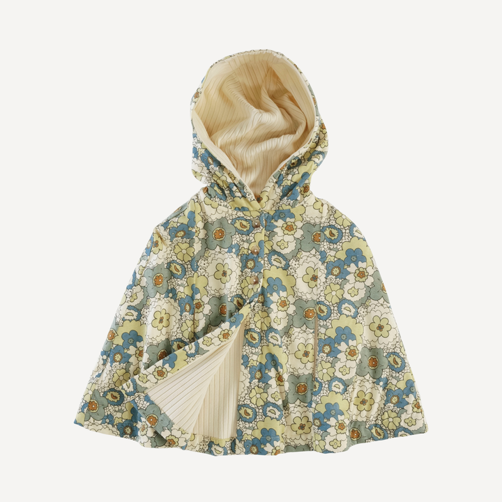 cape | blue mid-century floral | organic cotton jersey