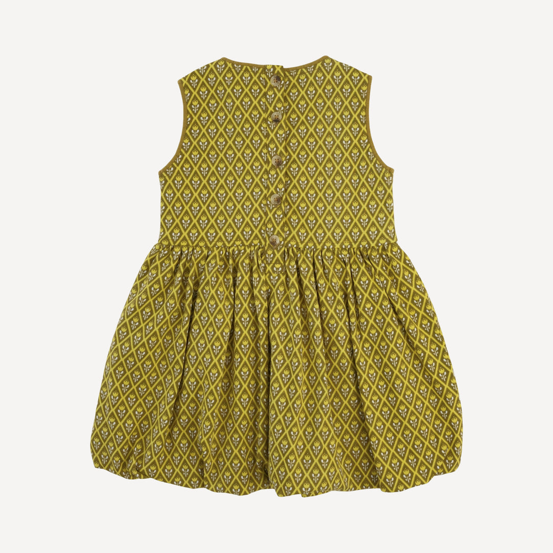 ida dress | retro diamond floral | organic cotton jersey