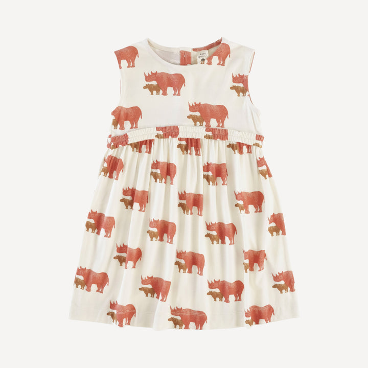 sleeveless rainbow empire dress |rhino family | lenzing modal