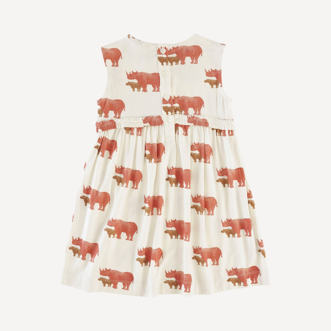 sleeveless rainbow empire dress |rhino family | lenzing modal