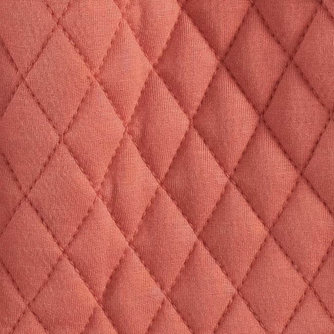 quilted diamond yoke double collar jacket | rhubarb | bamboo