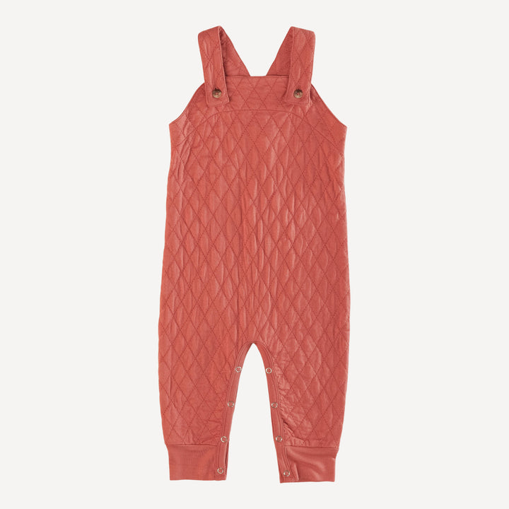 quilted country cuffed jumpsuit | rhubarb | bamboo