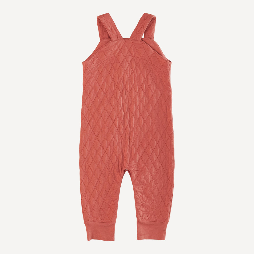 quilted country cuffed jumpsuit | rhubarb | bamboo