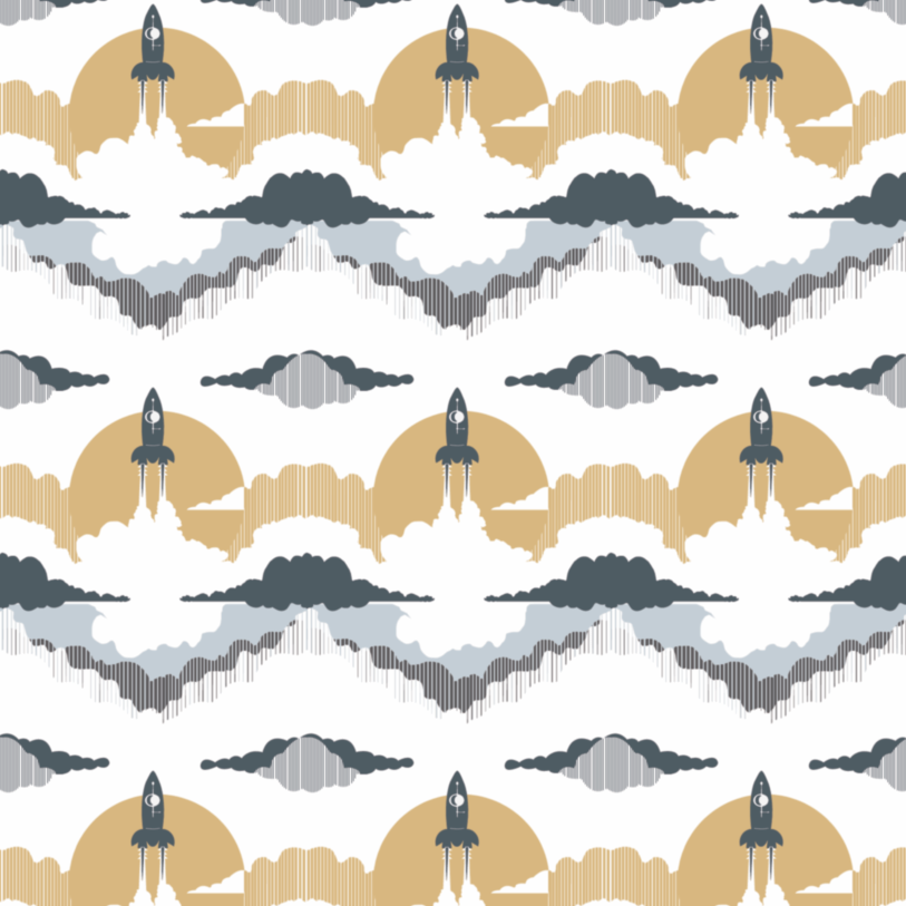 PREORDER double layer blanket | rocket | bamboo