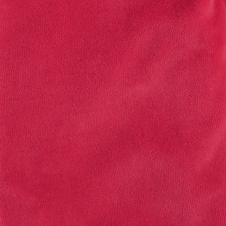 ruffle strap bubble | rococco red | organic cotton velour