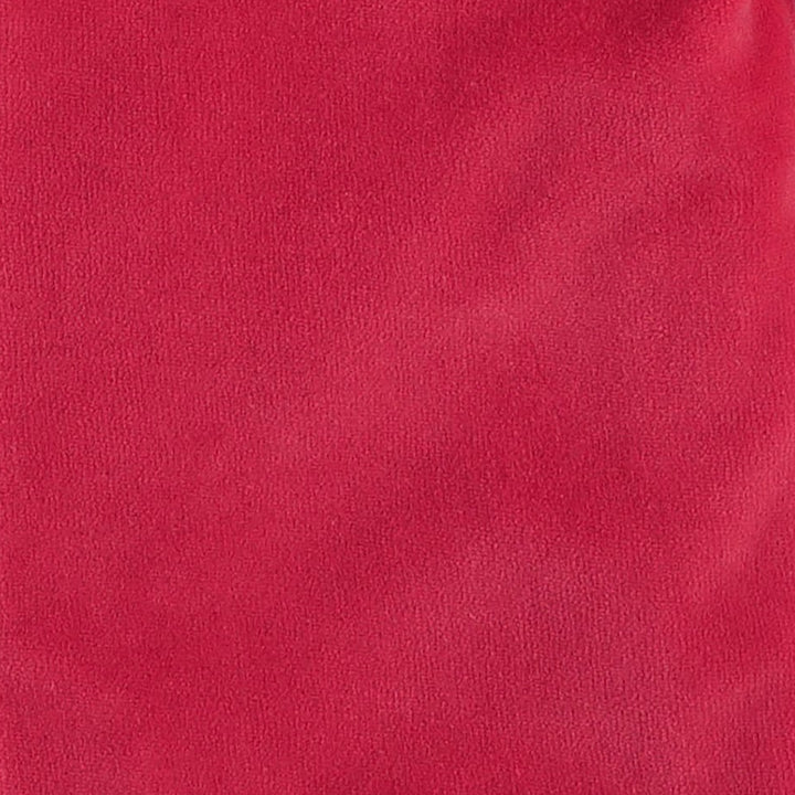 ruffle strap bubble | rococco red | organic cotton velour