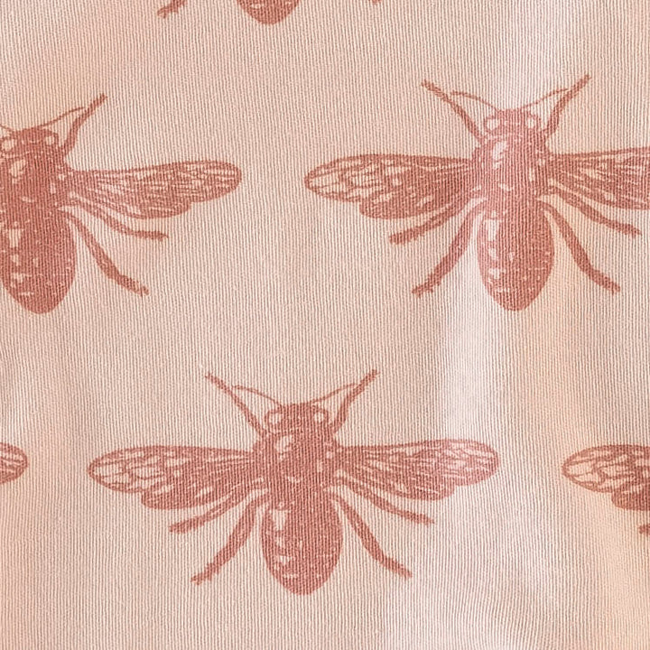 long sleeve ruffle kanga snap hoodie | rose bee | organic cotton interlock