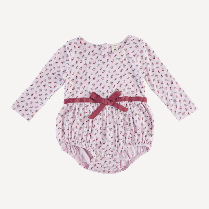 long sleeve skinny bow bubble | rose bud | bamboo