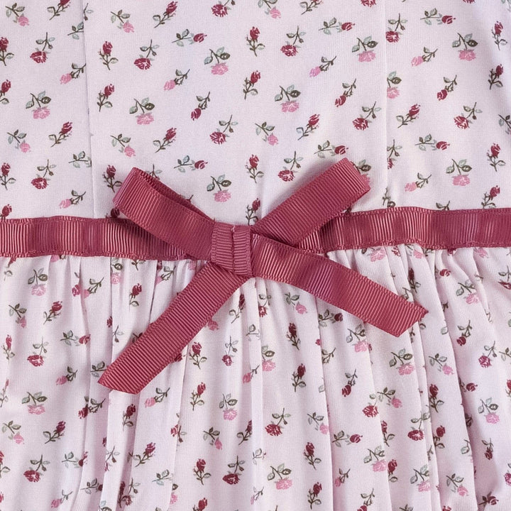 long sleeve skinny bow bubble | rose bud | bamboo