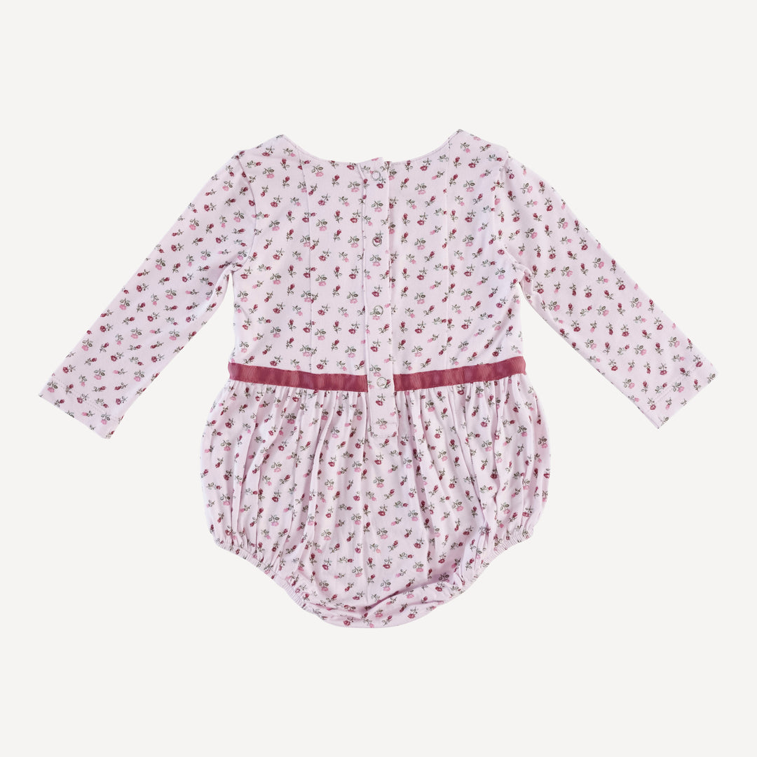 long sleeve skinny bow bubble | rose bud | bamboo