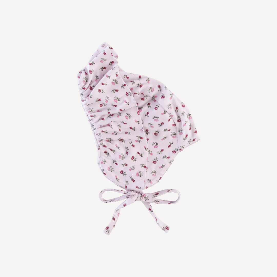 big ruffle bonnet | rose bud | bamboo