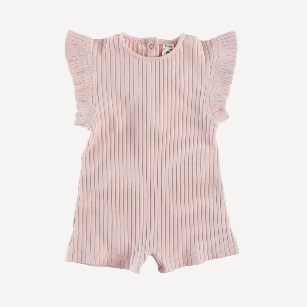 retro flutter shortie | rose smoke | organic cotton wide rib