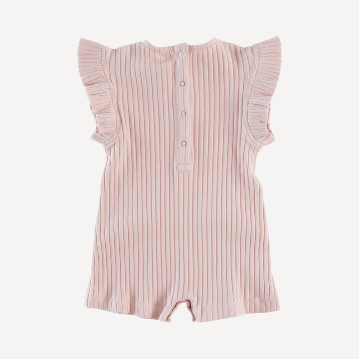 retro flutter shortie | rose smoke | organic cotton wide rib