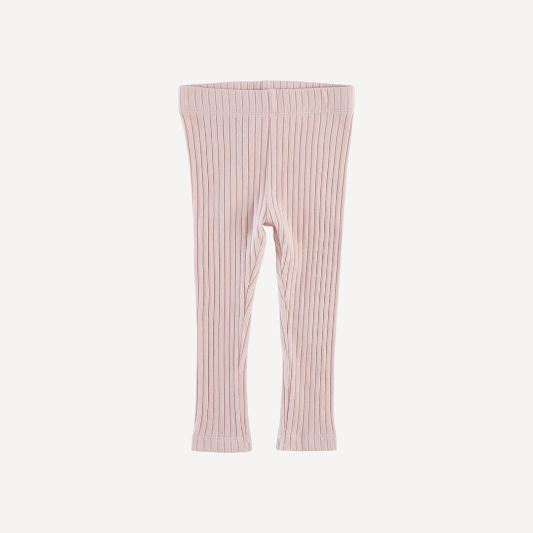 classic skinny legging | rose smoke | organic cotton wide rib