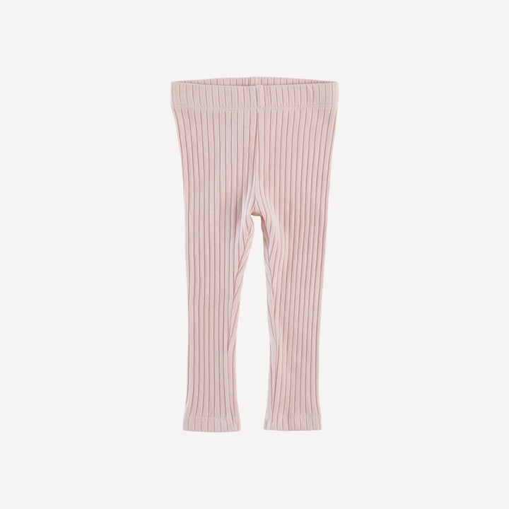 classic skinny legging | rose smoke | organic cotton wide rib