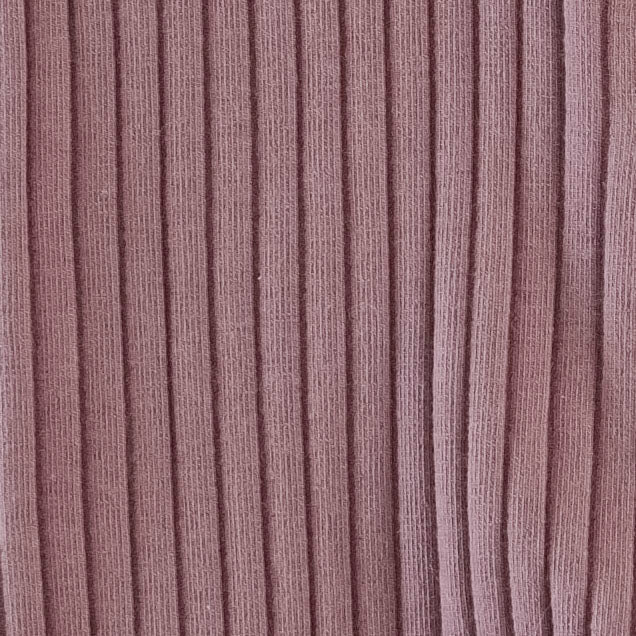 long sleeve zipper footie | rose taupe | organic cotton wide rib