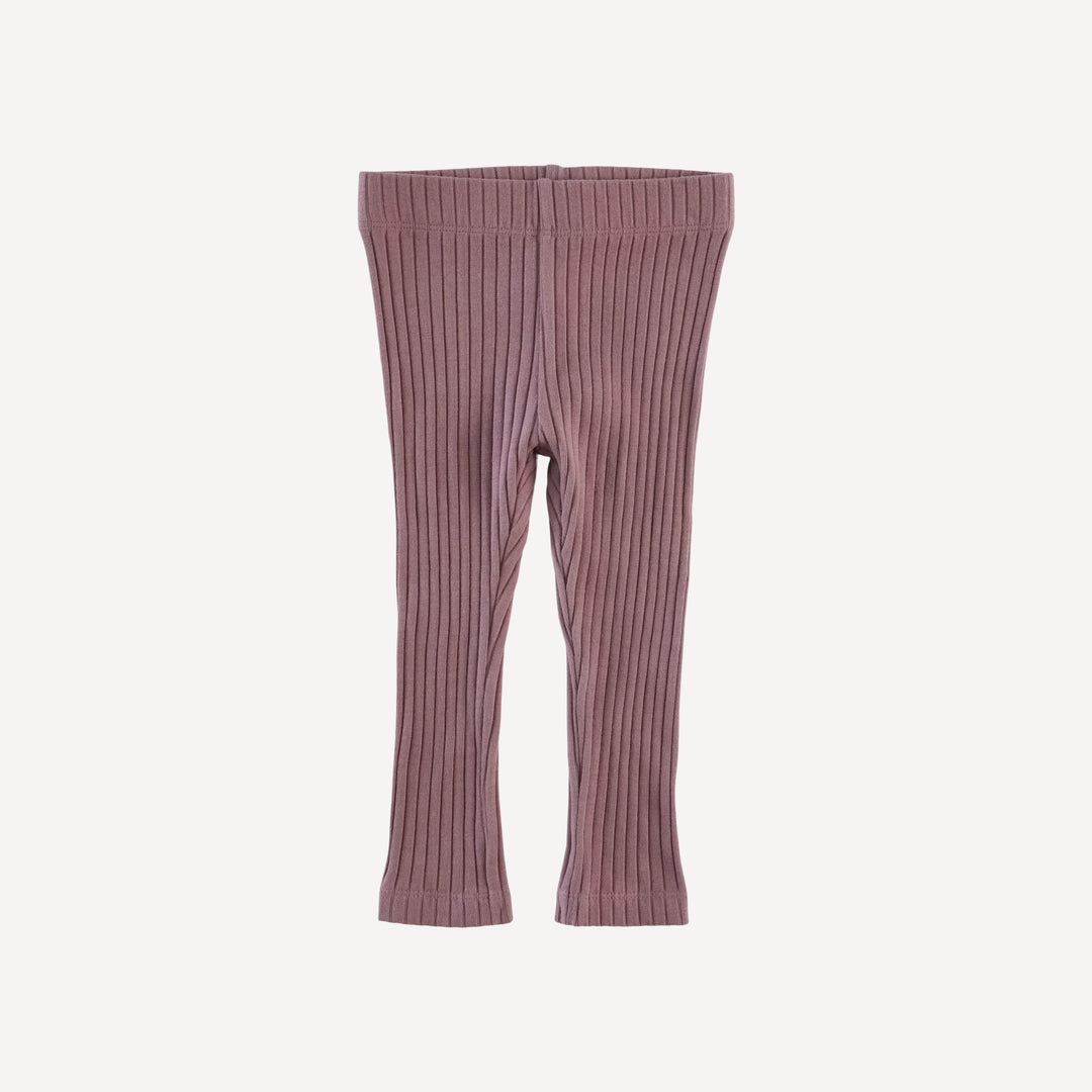 classic skinny legging | rose taupe | organic cotton wide rib