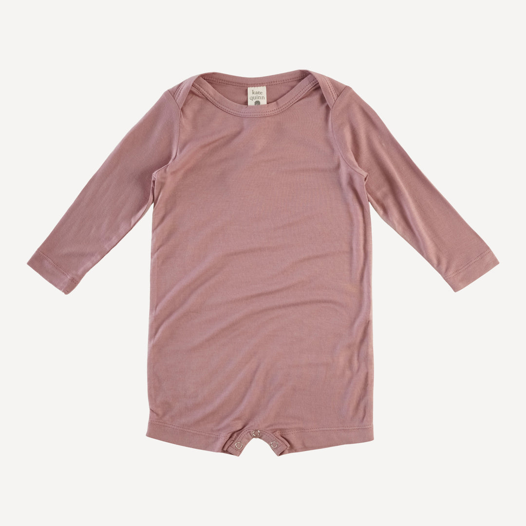 long sleeve lap neck shortie | rosewood | lenzing modal