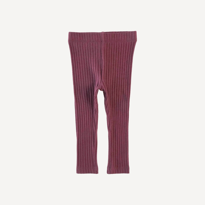 classic skinny legging | wild ginger | organic cotton wide rib