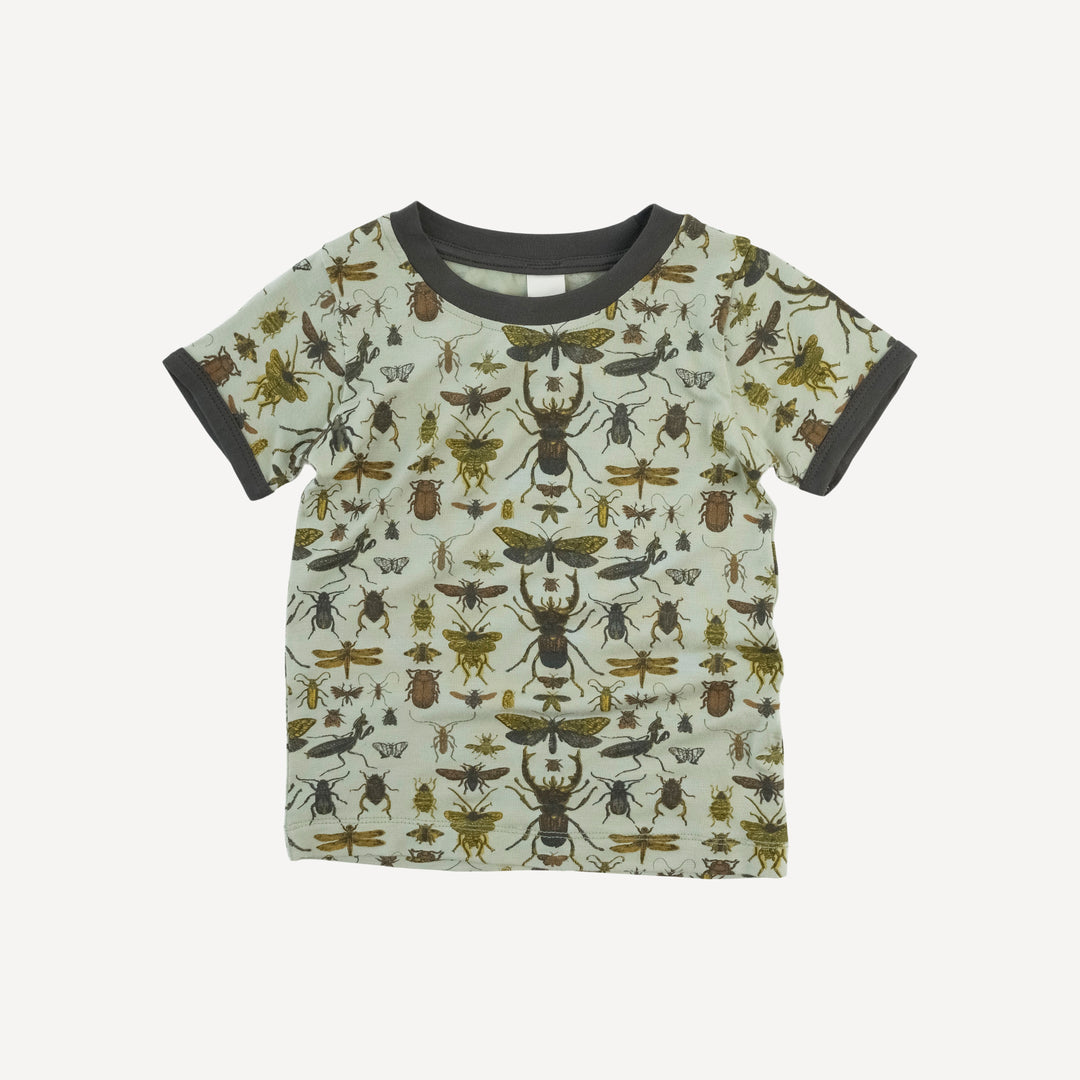 short sleeve ringer tee | sage insects | modal