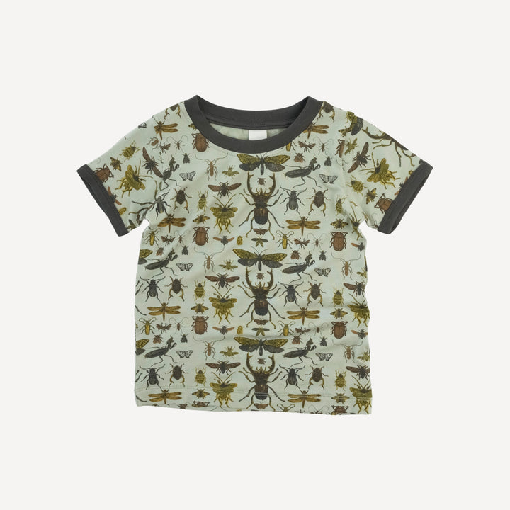 short sleeve ringer tee | sage insects | modal