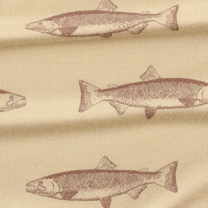 long sleeve essential boxy tee | salmon | bamboo