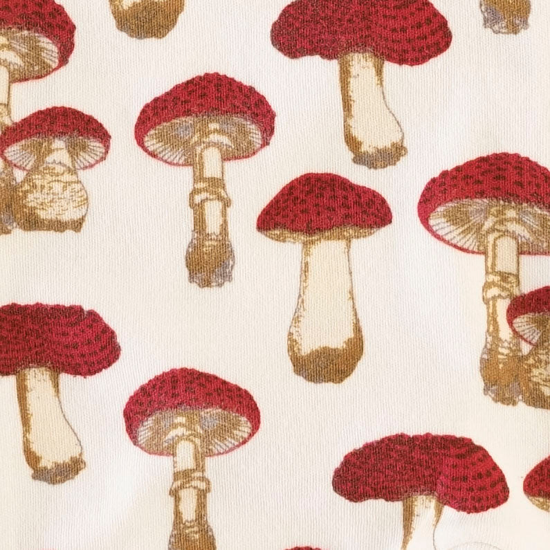 short sleeve military top | scarlet fungi | organic cotton interlock