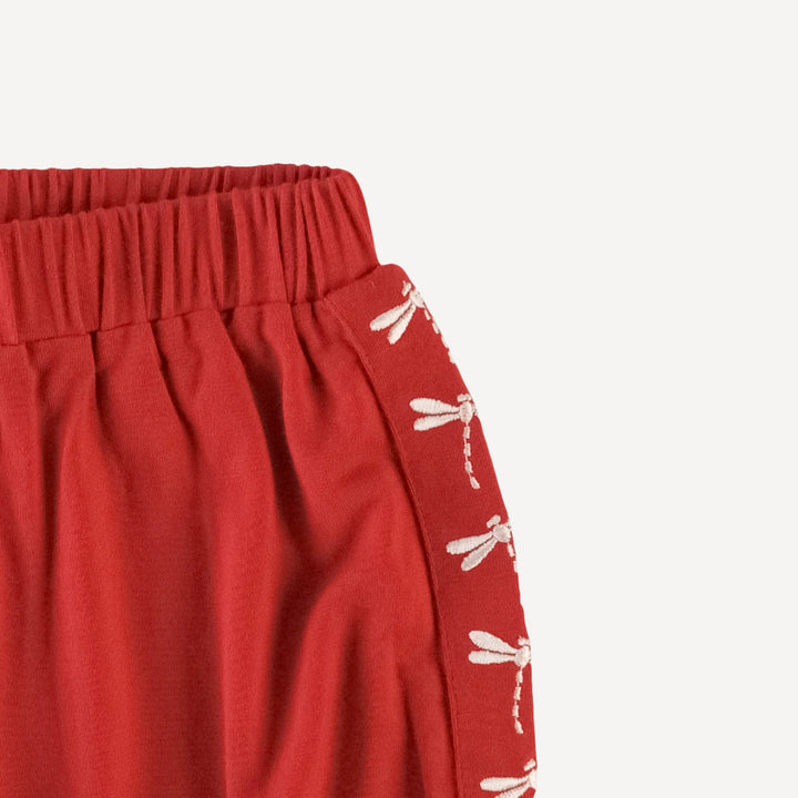 dragonfly bubble short | scarlet | bamboo