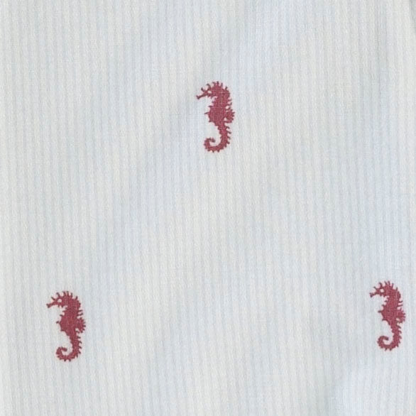 short sleeve button front v-waist dress | seahorse stripe | bamboo