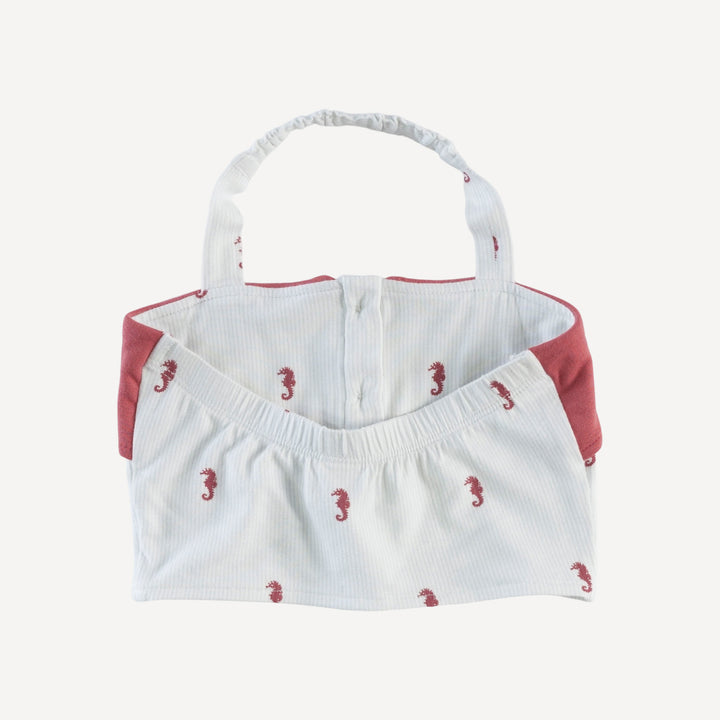 halter + short set | seahorse stripe | bamboo