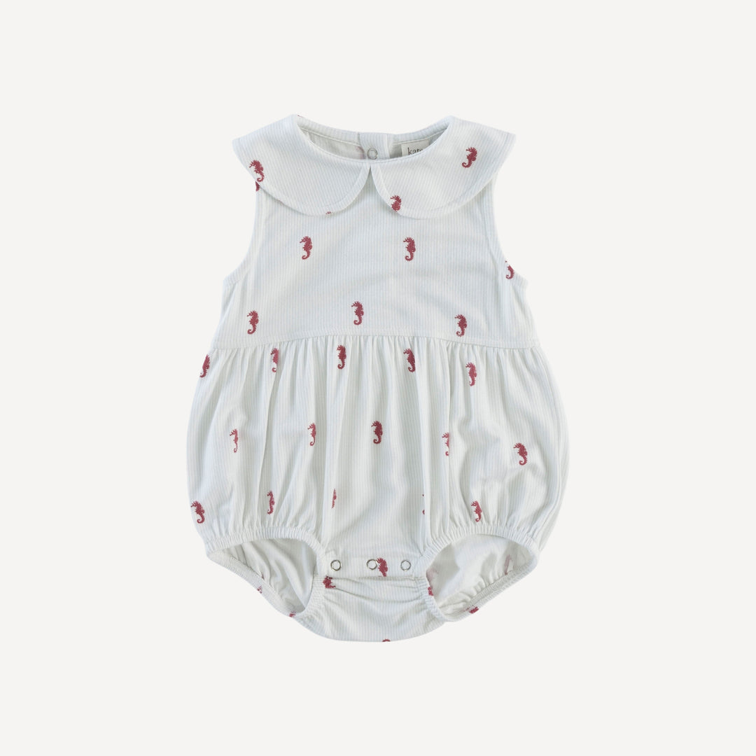 sleeveless peter pan bubble | seahorse stripe | bamboo