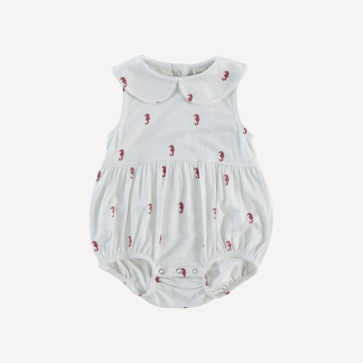 sleeveless peter pan bubble | seahorse stripe | bamboo