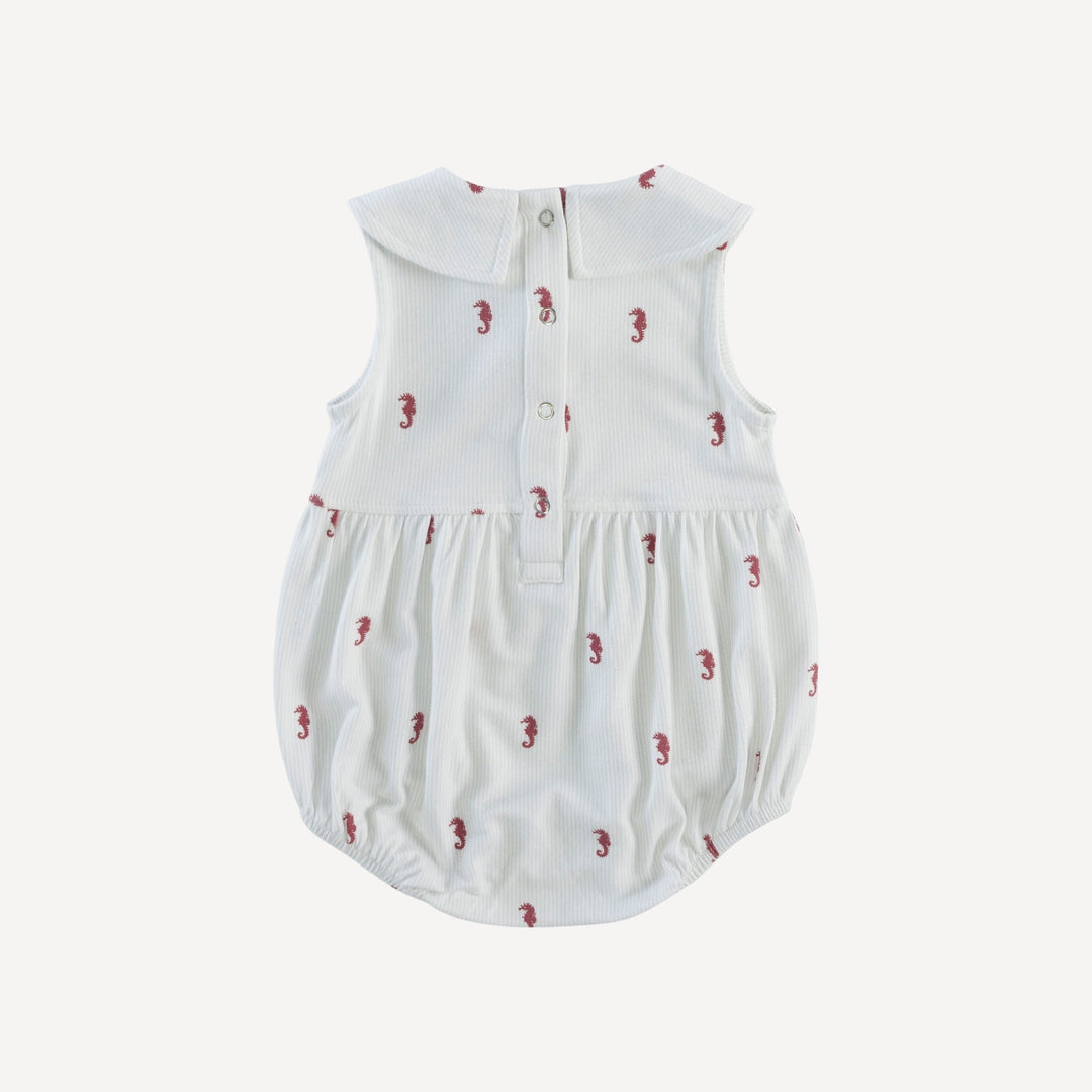 sleeveless peter pan bubble | seahorse stripe | bamboo