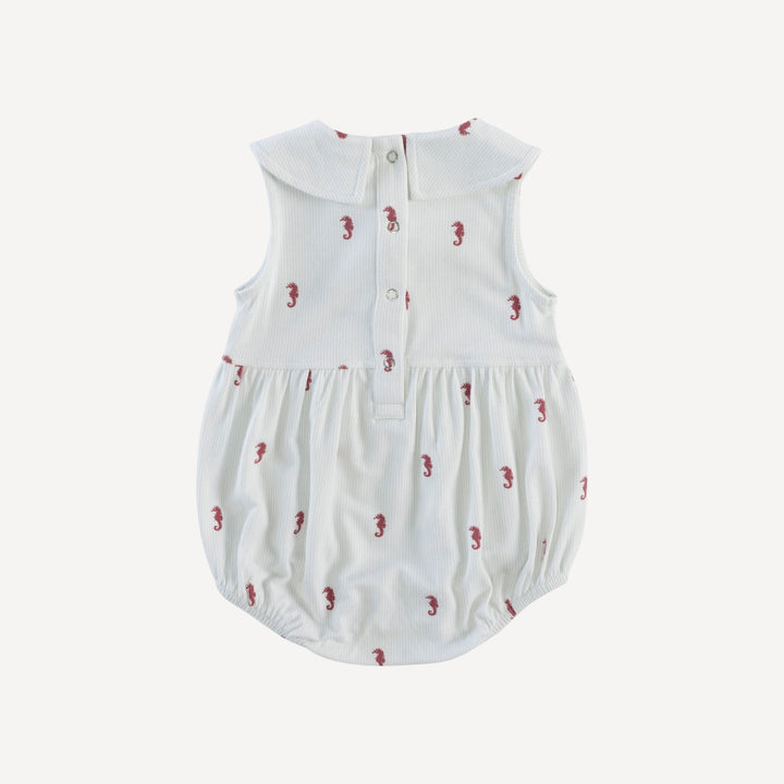 sleeveless peter pan bubble | seahorse stripe | bamboo