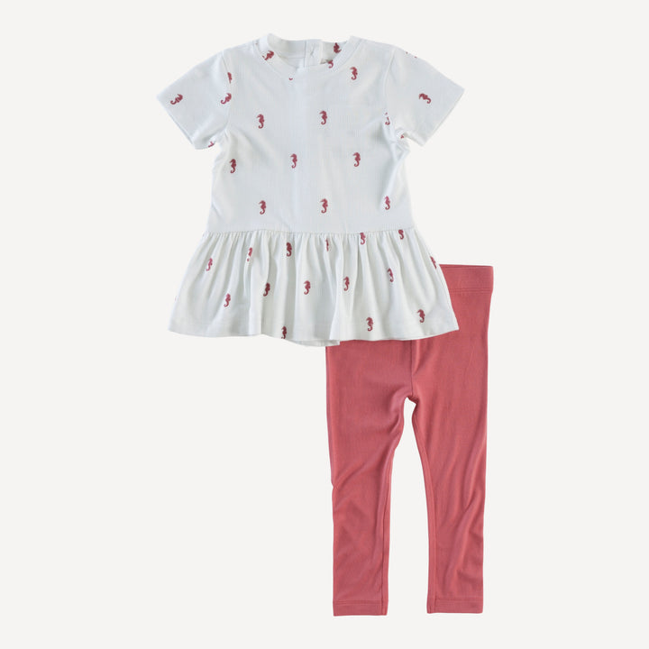 kate legging set | seahorse stripe | bamboo