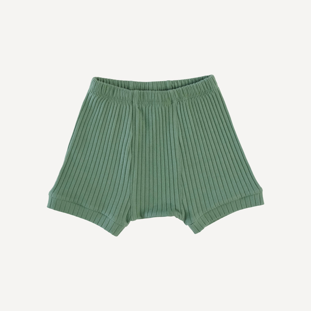 classic panda short | sea spray | organic cotton wide rib