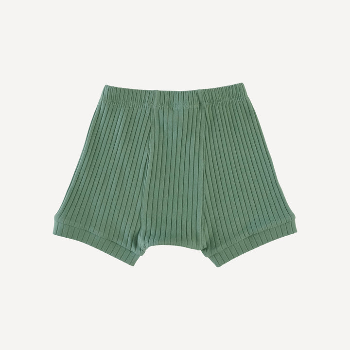 classic panda short | sea spray | organic cotton wide rib