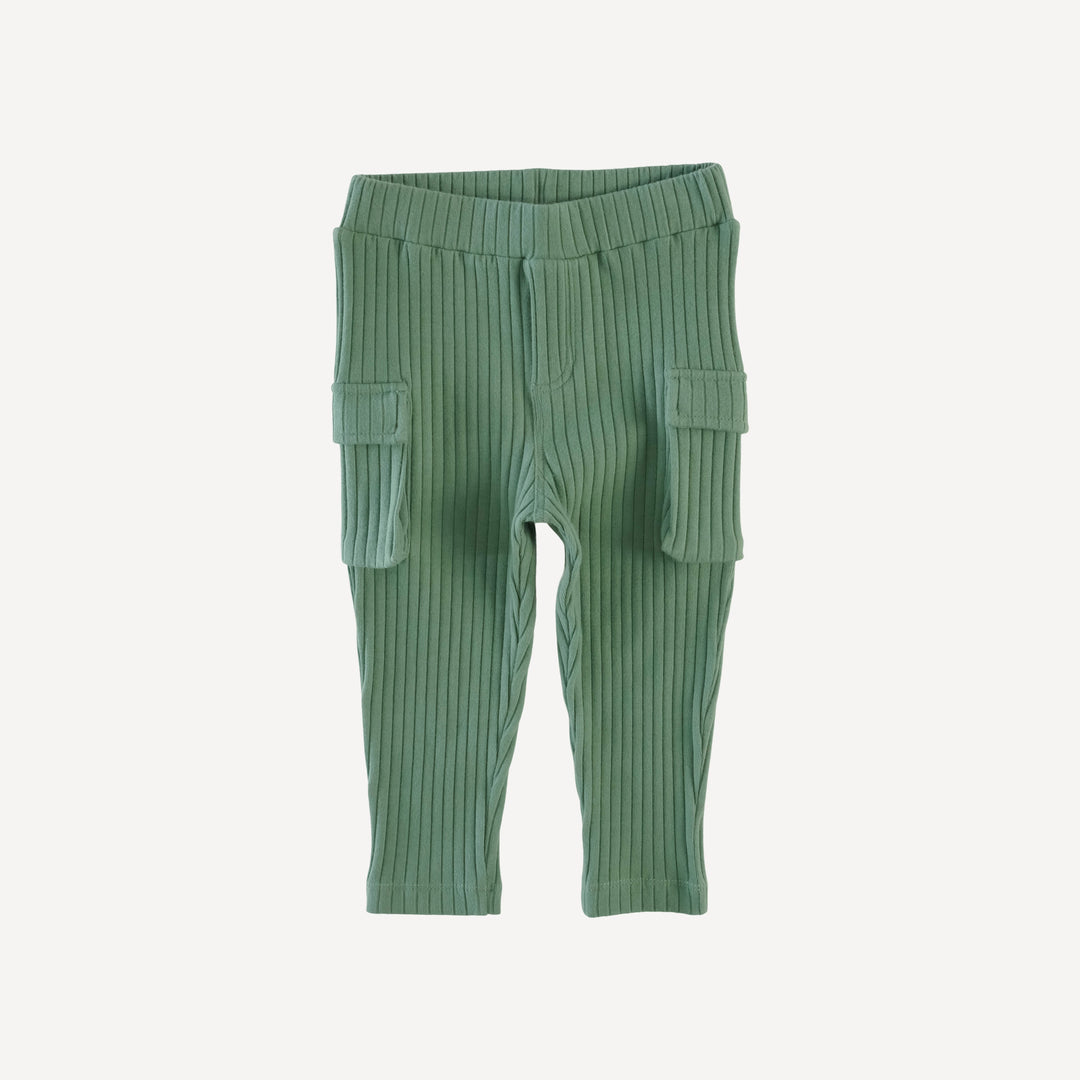 skinny cargo pant | sea spray | organic cotton wide rib