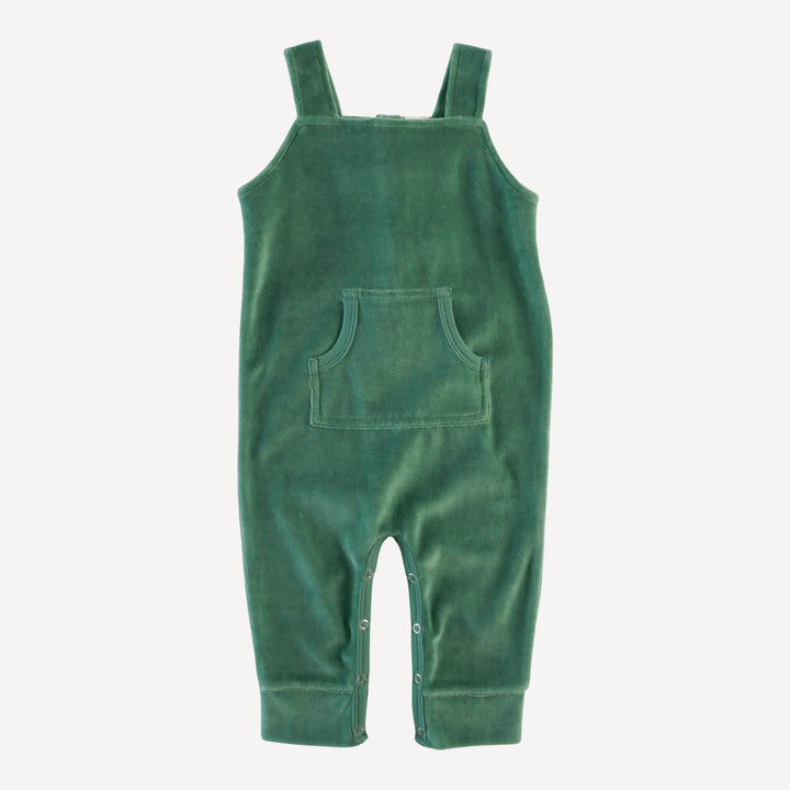 kanga pocket overall | shaded spruce | organic cotton velour