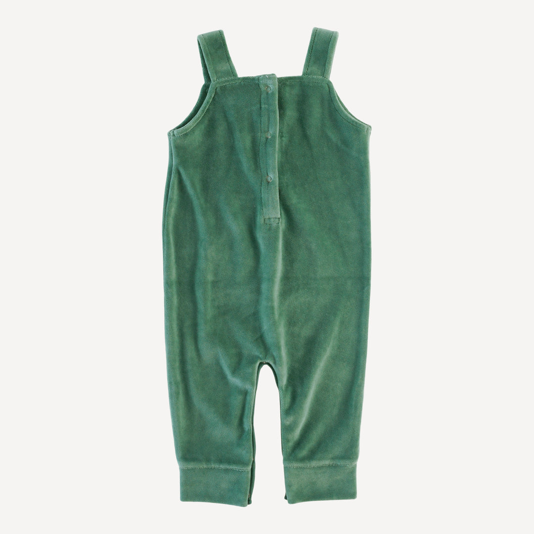 kanga pocket overall | shaded spruce | organic cotton velour