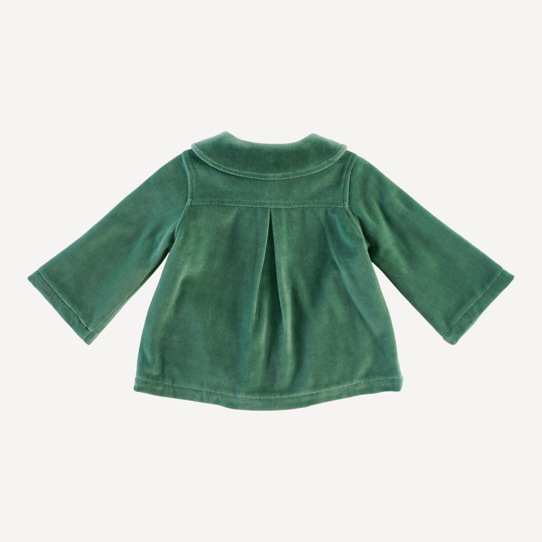 peter pan swing jacket | shaded spruce | organic cotton velour