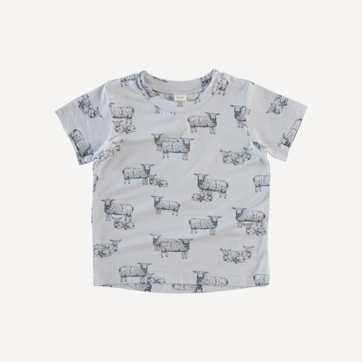 short sleeve essential boxy tee | sheep + lamb | bamboo