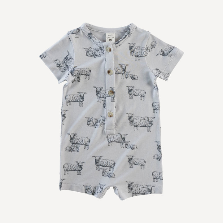 short sleeve union shortie | sheep + lamb | bamboo